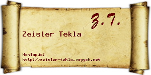 Zeisler Tekla névjegykártya